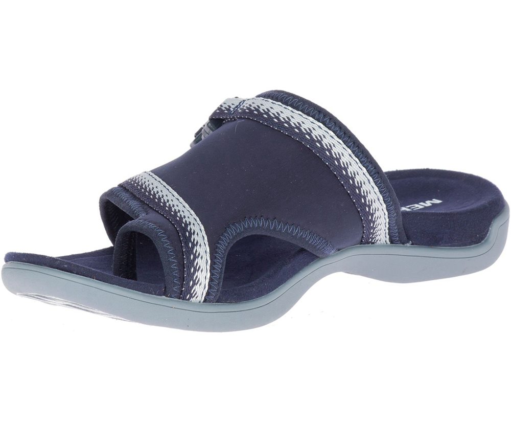 Merrell Sandals Navy/Grey - District Muri Wrap - Womens 47RCJLKVG